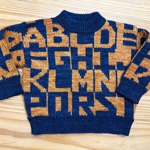 Misha and Puff Merino Wool Alphabet Sweater